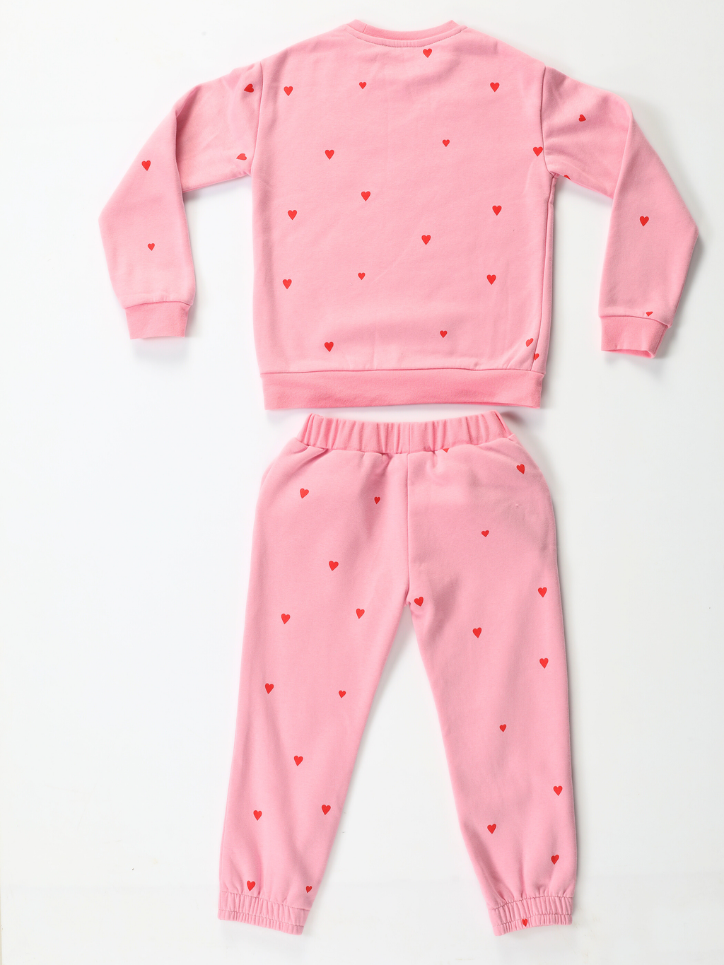 Kalp Desenli Girl Power Eşofman Takım - Casabony Kids