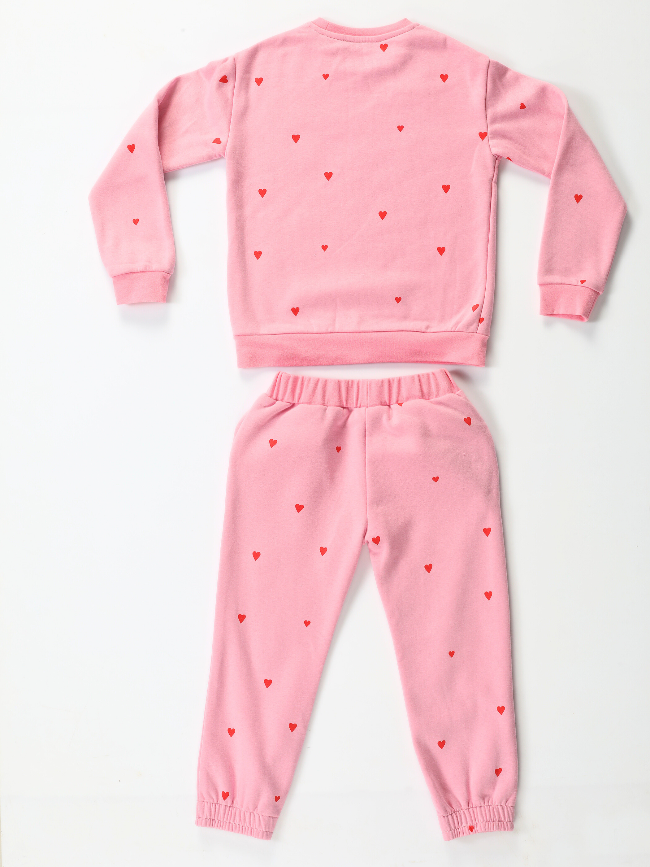 Kalp Desenli Girl Power Eşofman Takım - Casabony Kids