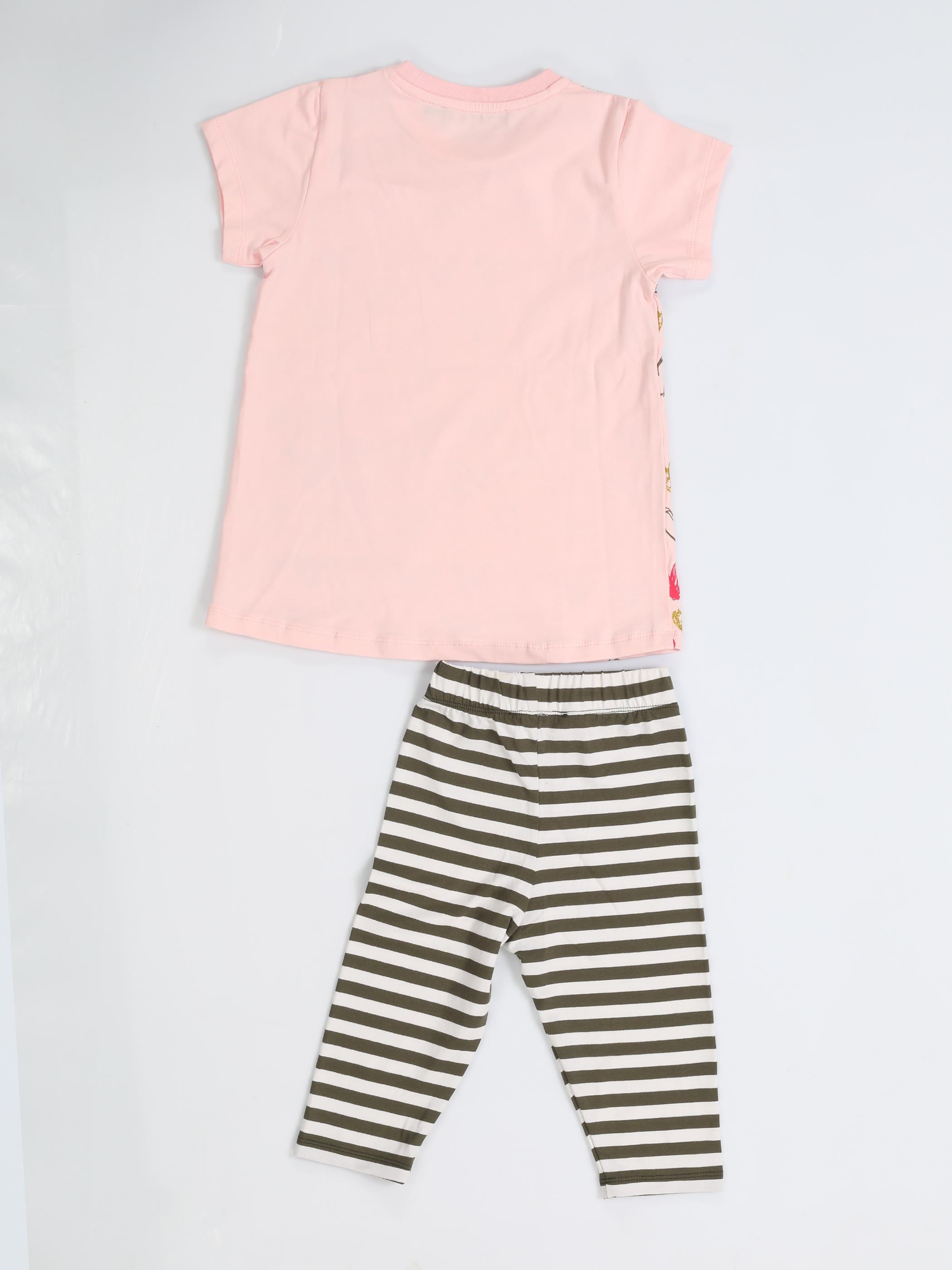 Kalp Yandan Cepli Tunik + Tayt Takım - Casabony Kids