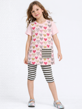 Kalp Yandan Cepli Tunik + Tayt Takım - Casabony Kids