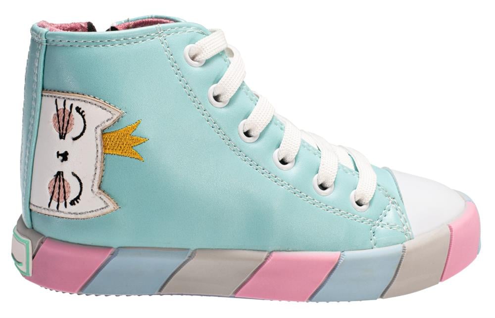 Kedi Prenses Mavi Kız Çocuk Sneakers - Casabony Kids
