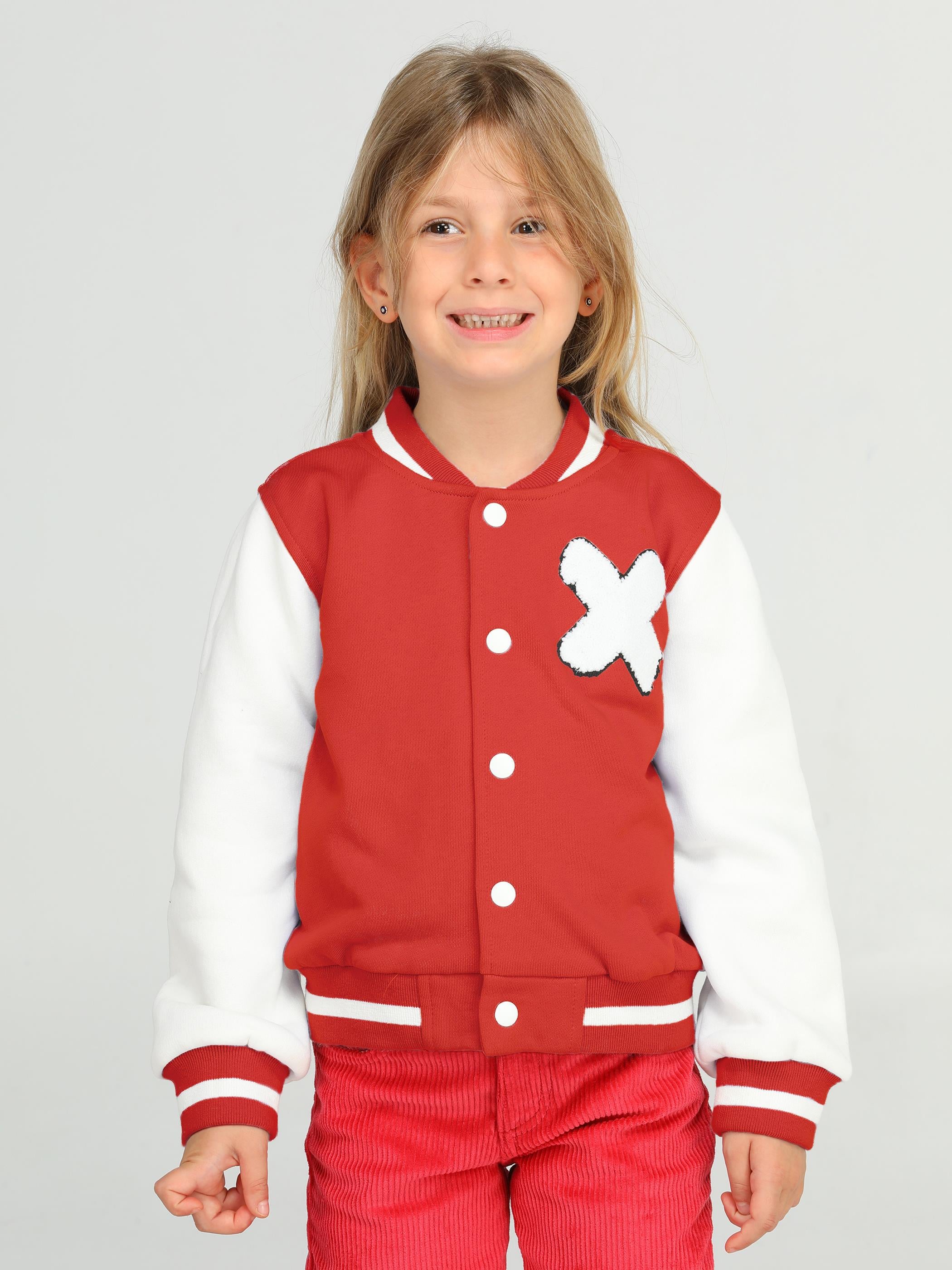 Kırmızı Nakışlı Kolej Ceket - Casabony Kids