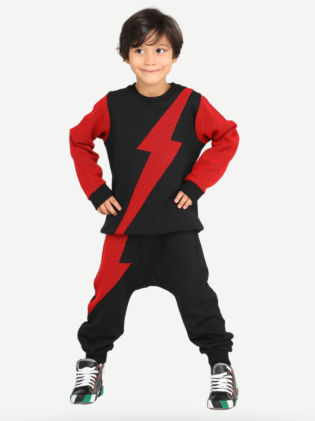 Kırmızı Şimşek Erkek Çocuk Eşofman Takım - Casabony Kids