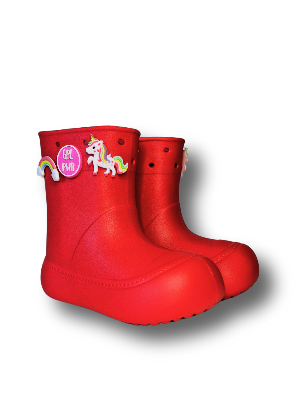 Kırmızı Yağmur Botu + Geyikli+Çorap Set - Casabony Kids