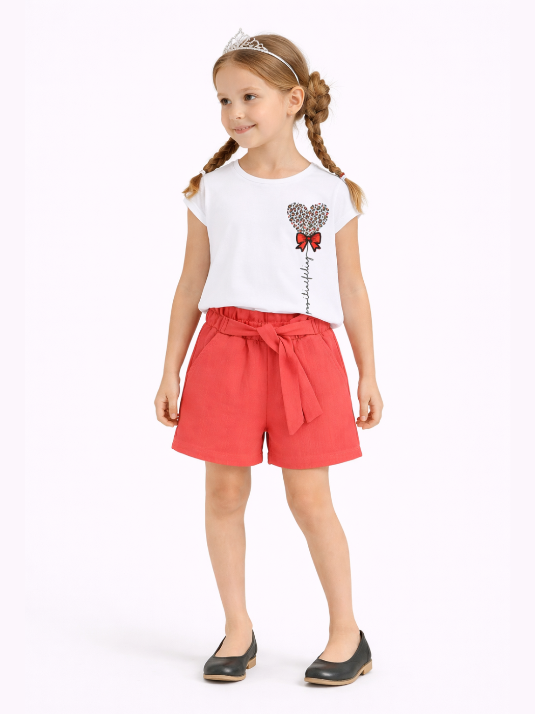 Leo Kız Çocuk Şort & T-shirt Takım - Casabony Kids