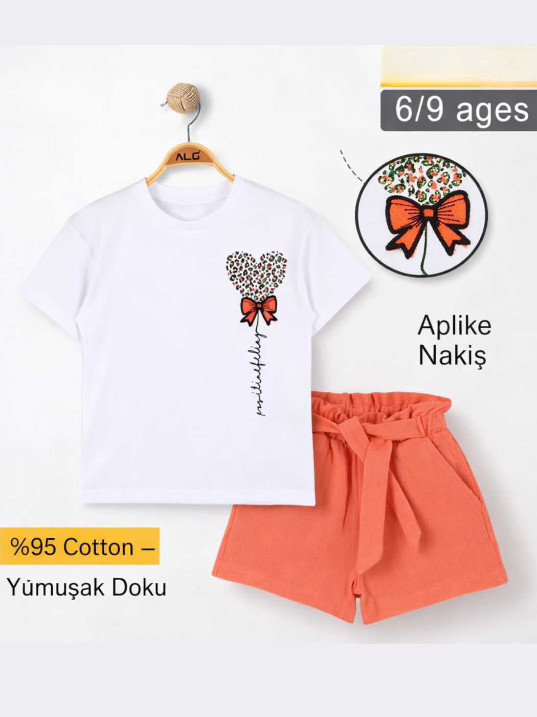 Leo Kız Çocuk Şort & T-shirt Takım - Casabony Kids
