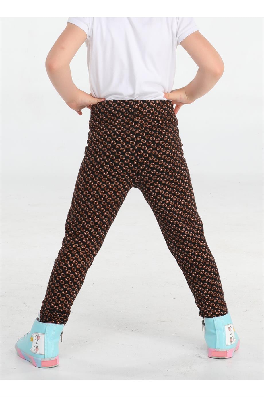 Leopar Desenli Kız Çocuk Tayt - Casabony Kids