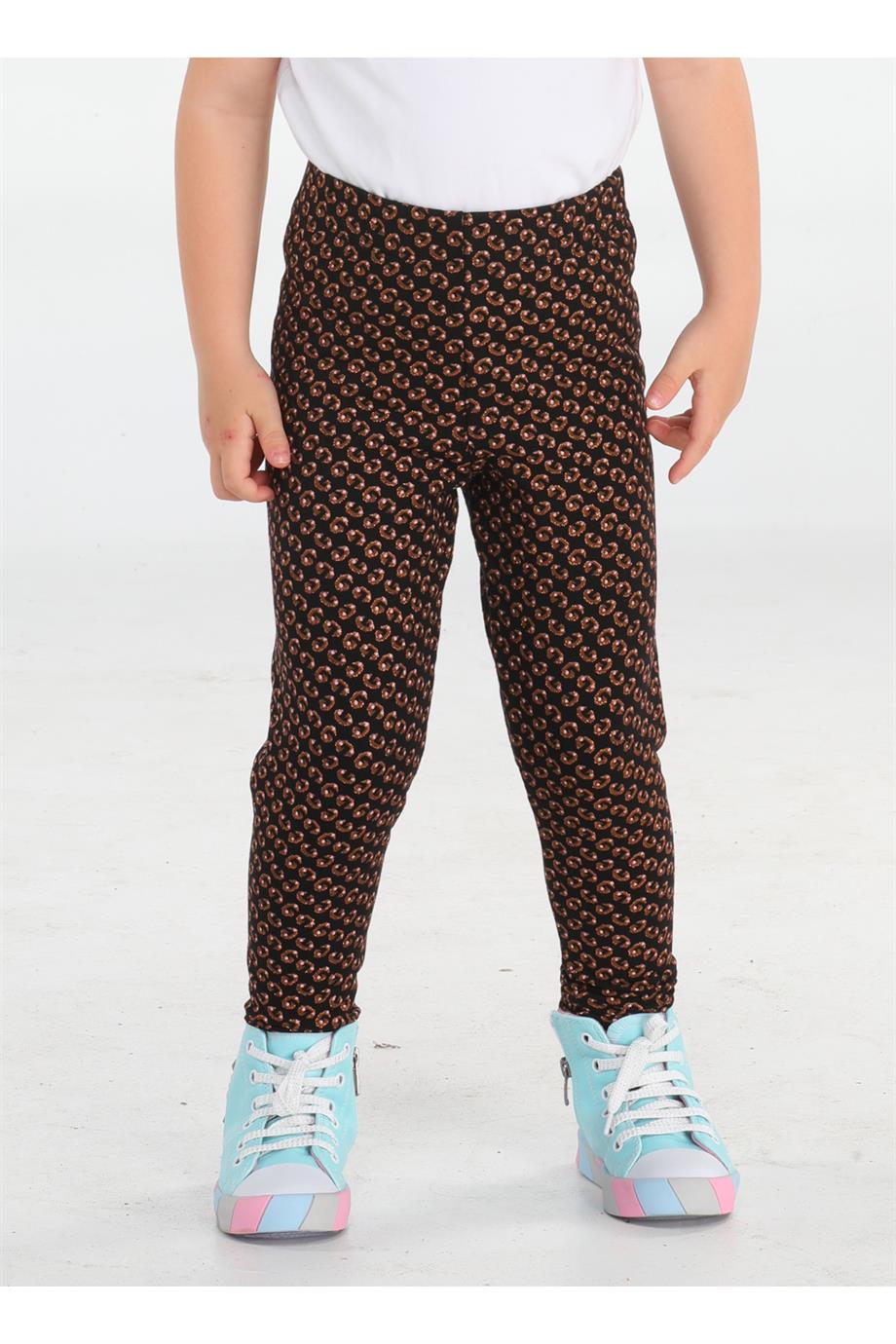 Leopar Desenli Kız Çocuk Tayt - Casabony Kids