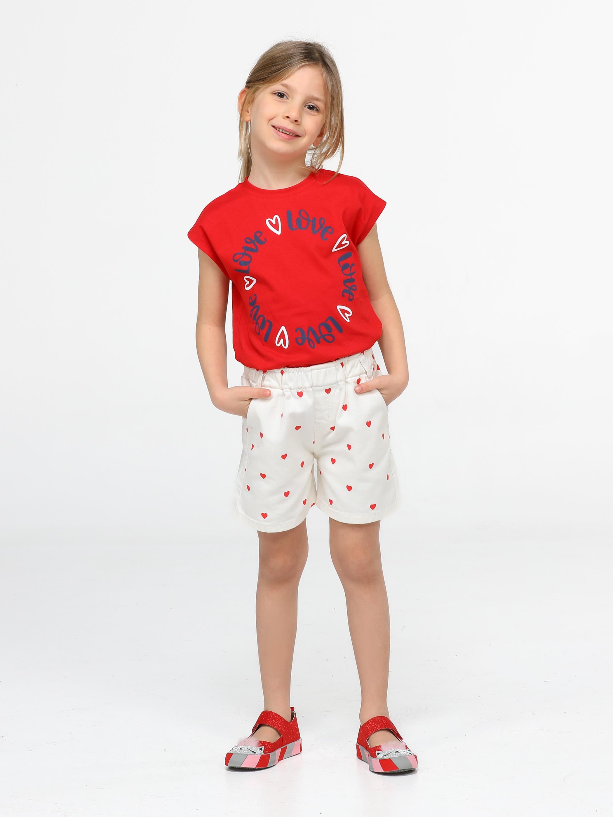 Love Kalpli Denim Şort Takım - Casabony Kids
