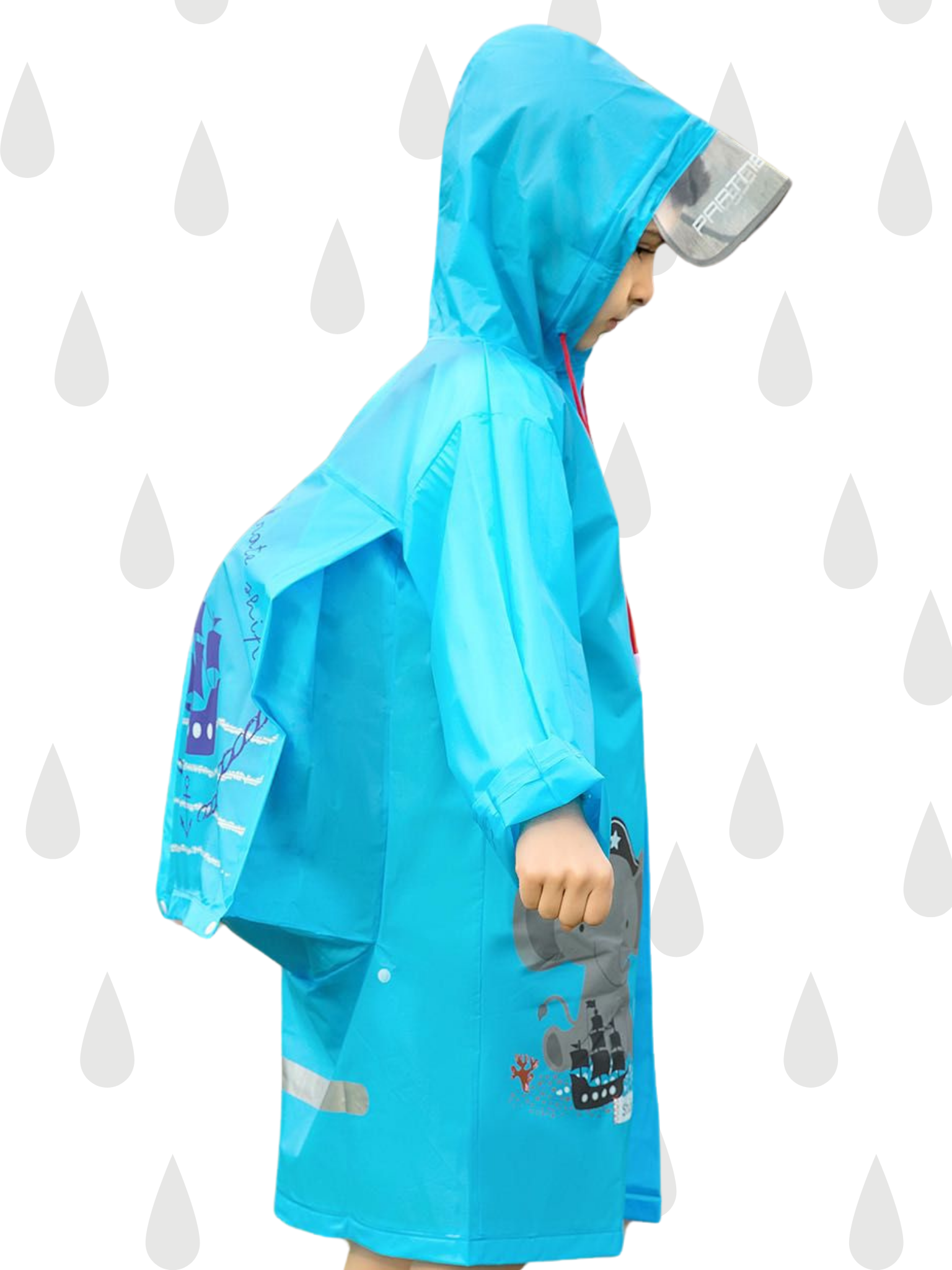 Mavi Erkek Çocuk Yağmurluk - Casabony Kids