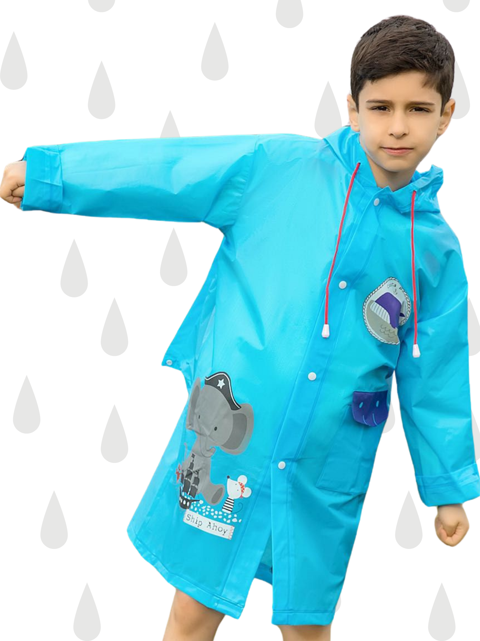 Mavi Erkek Çocuk Yağmurluk - Casabony Kids