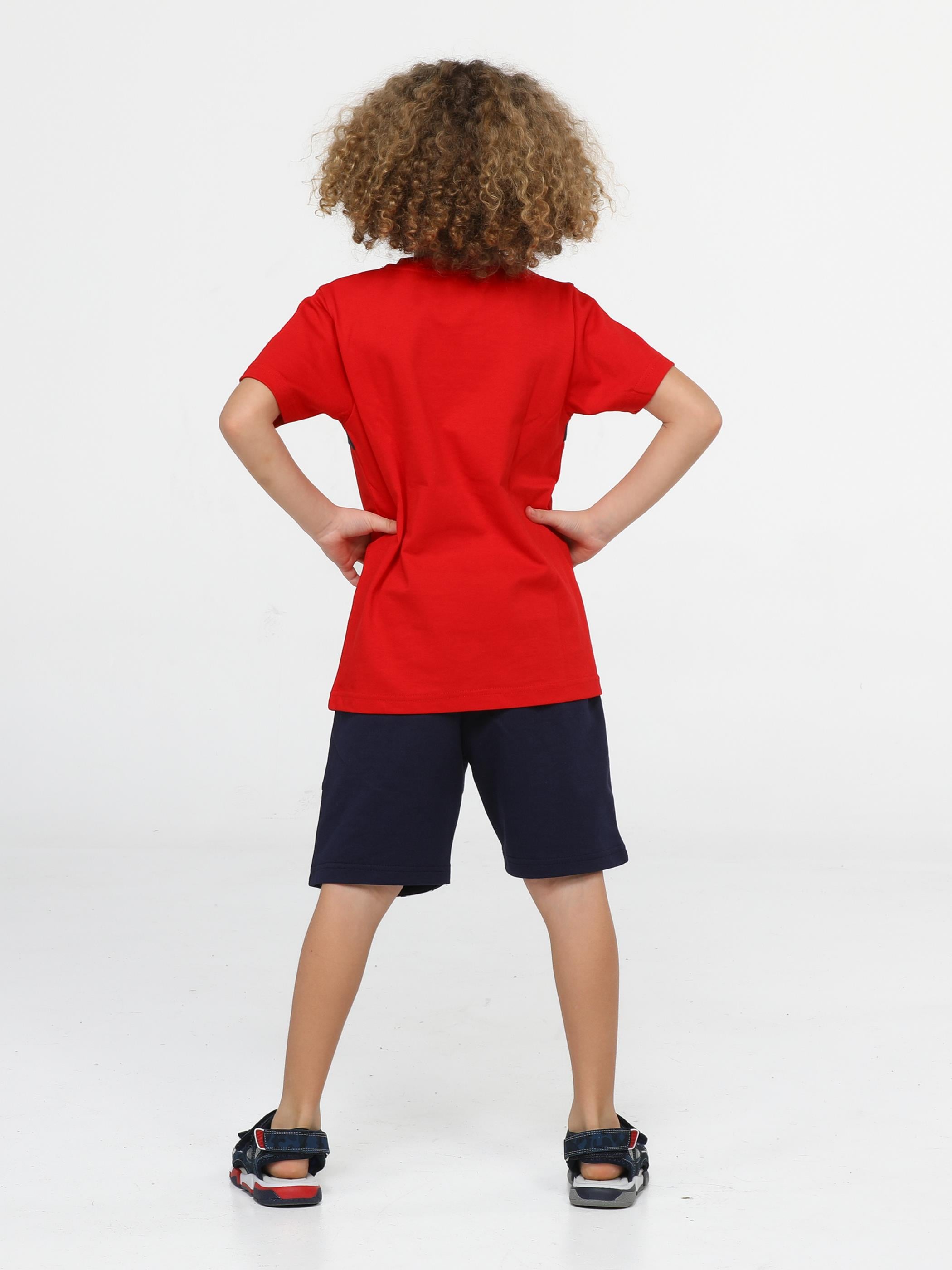 Monster Red Erkek Çocuk Şort Takım - Casabony Kids