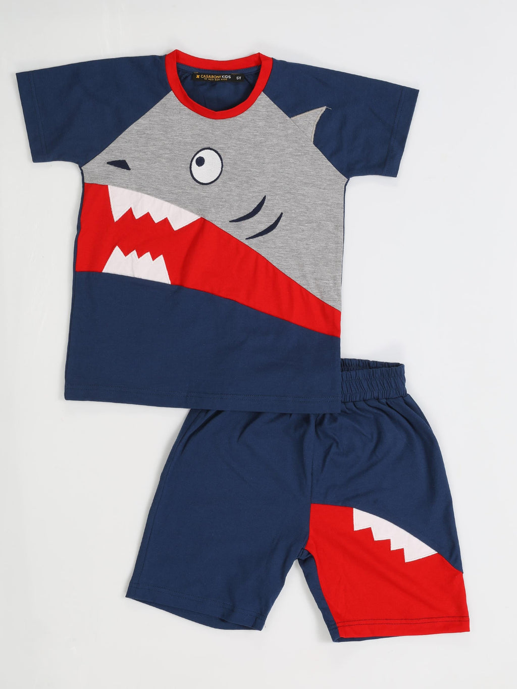 Navy Shark Erkek Çocuk Şort Takım - Casabony Kids