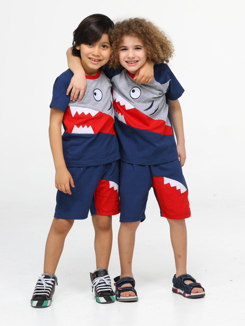 Navy Shark Erkek Çocuk Şort Takım - Casabony Kids