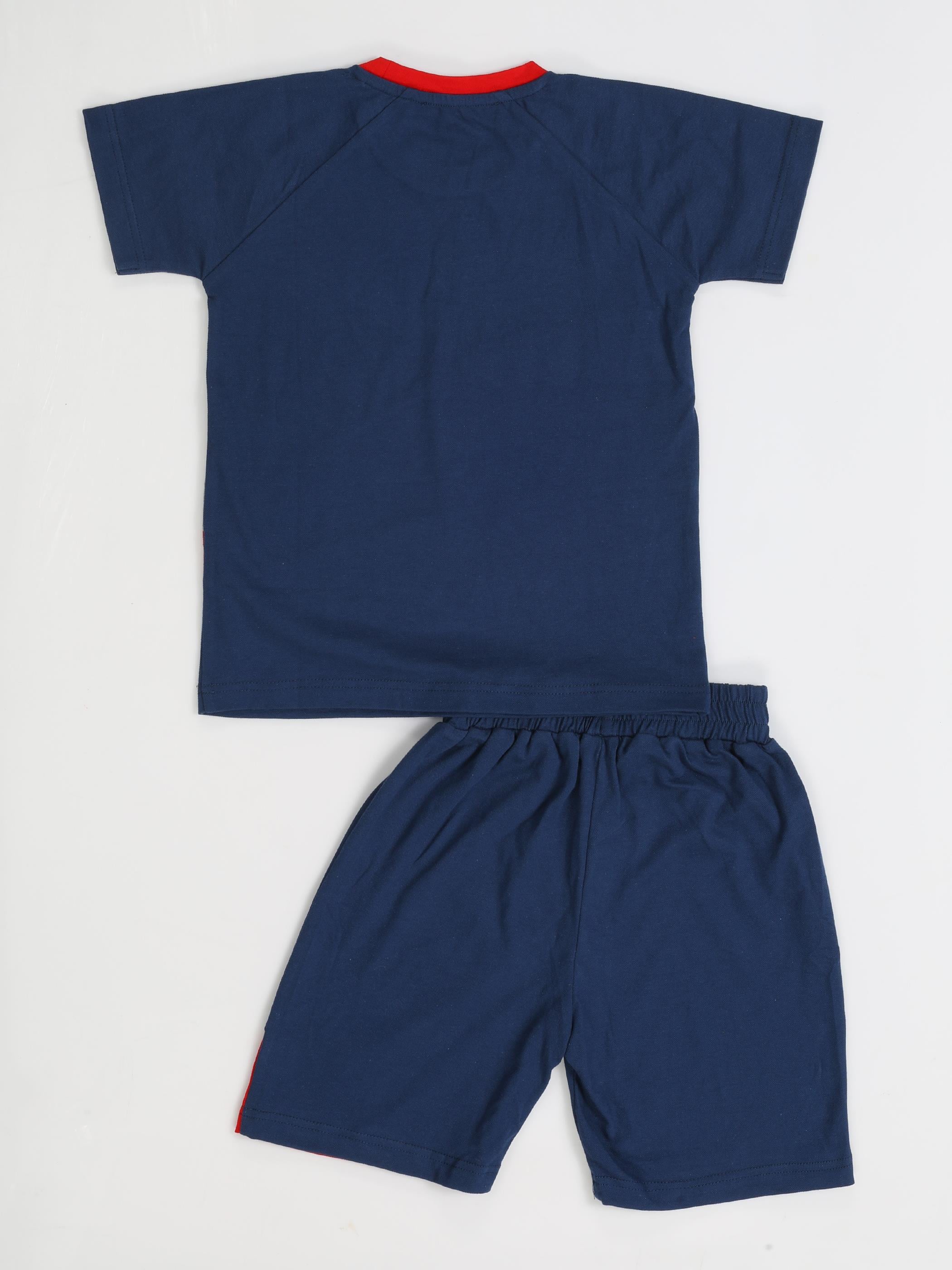 Navy Shark Erkek Çocuk Şort Takım - Casabony Kids