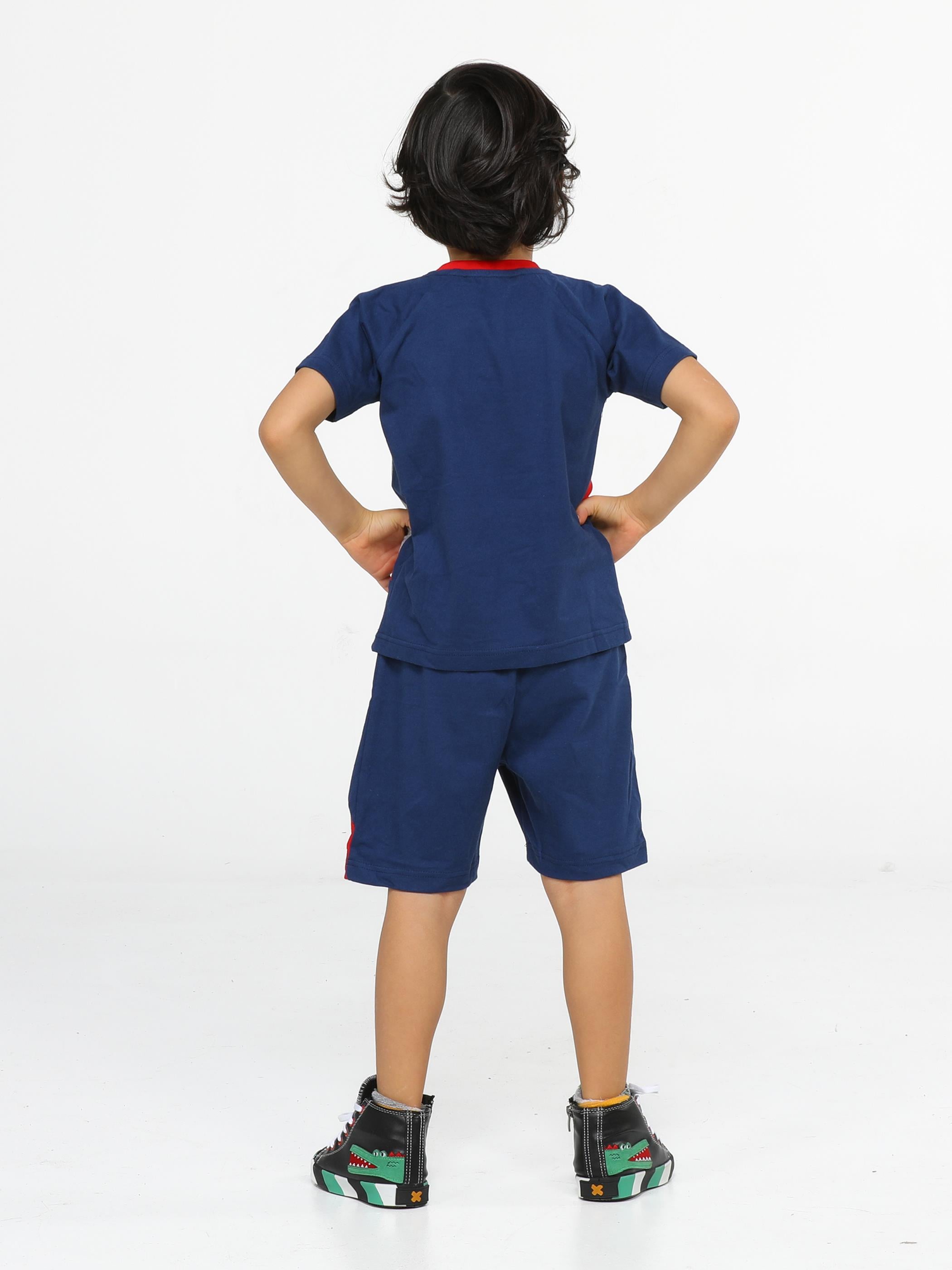 Navy Shark Erkek Çocuk Şort Takım - Casabony Kids