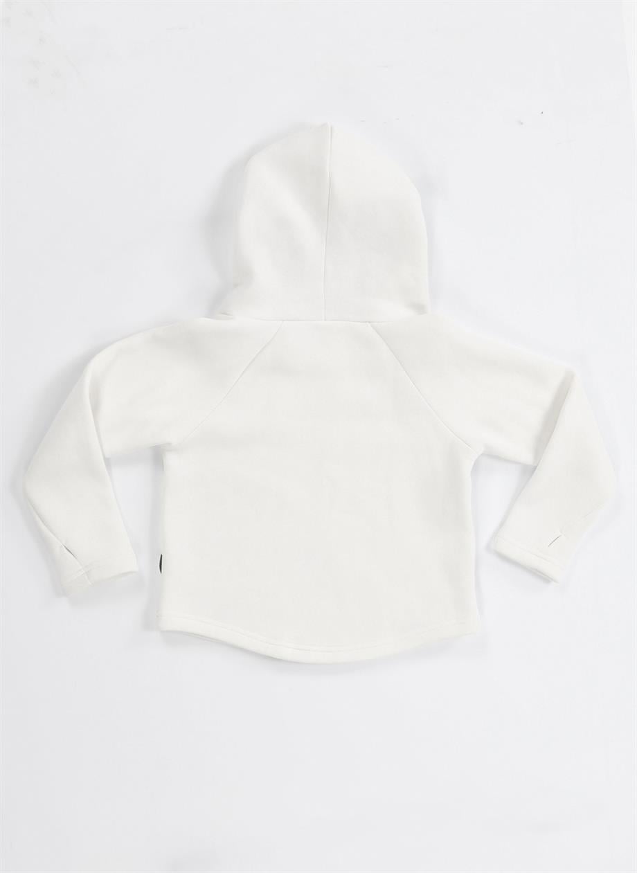 Ninja Casa Baskılı Ekru Unisex Sweatshirt - Casabony Kids