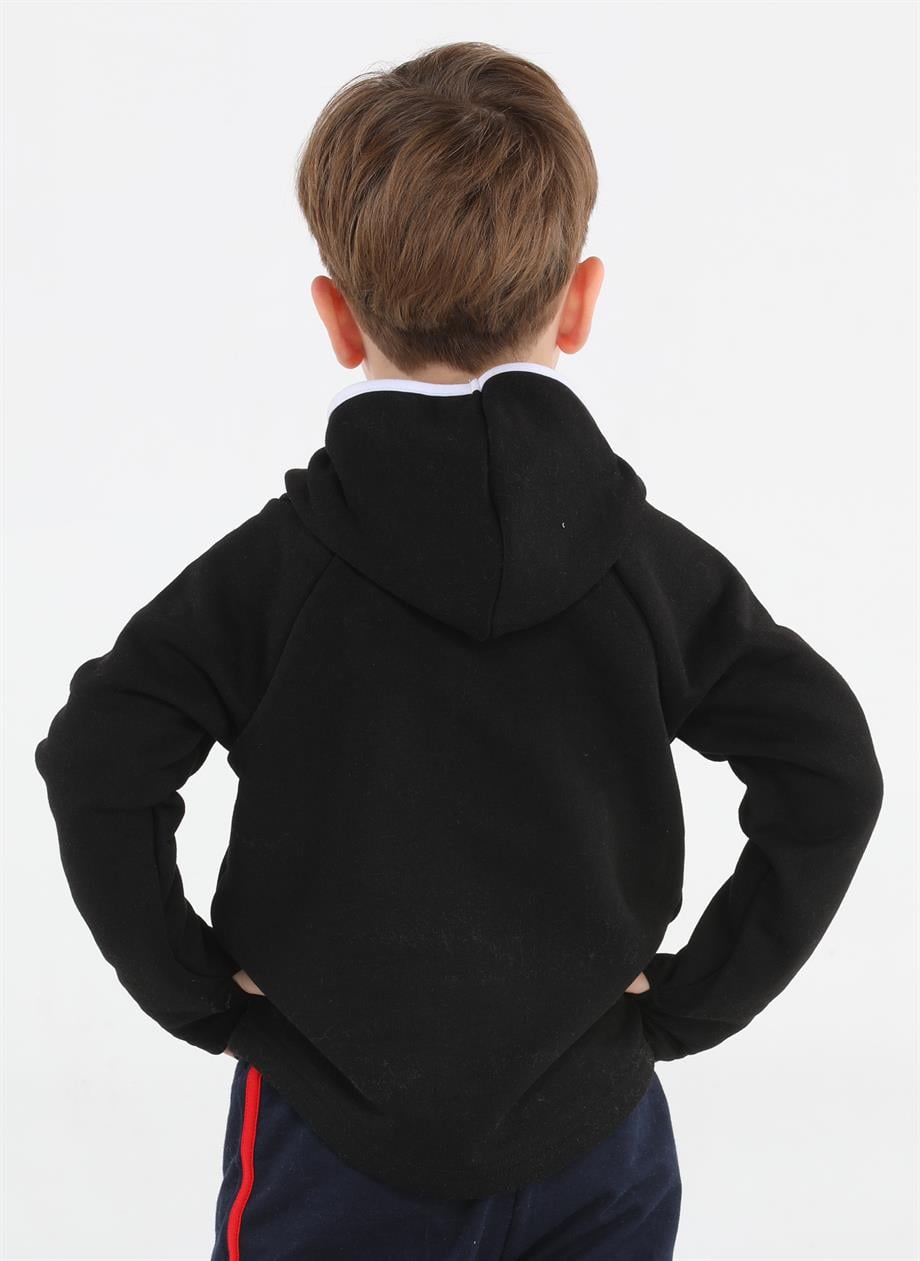 Ninja Casa Baskılı Siyah Unisex Sweatshirt - Casabony Kids