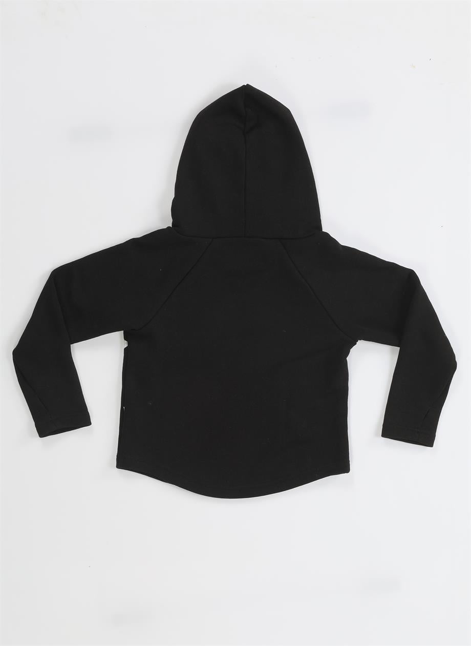 Ninja Casa Baskılı Siyah Unisex Sweatshirt - Casabony Kids