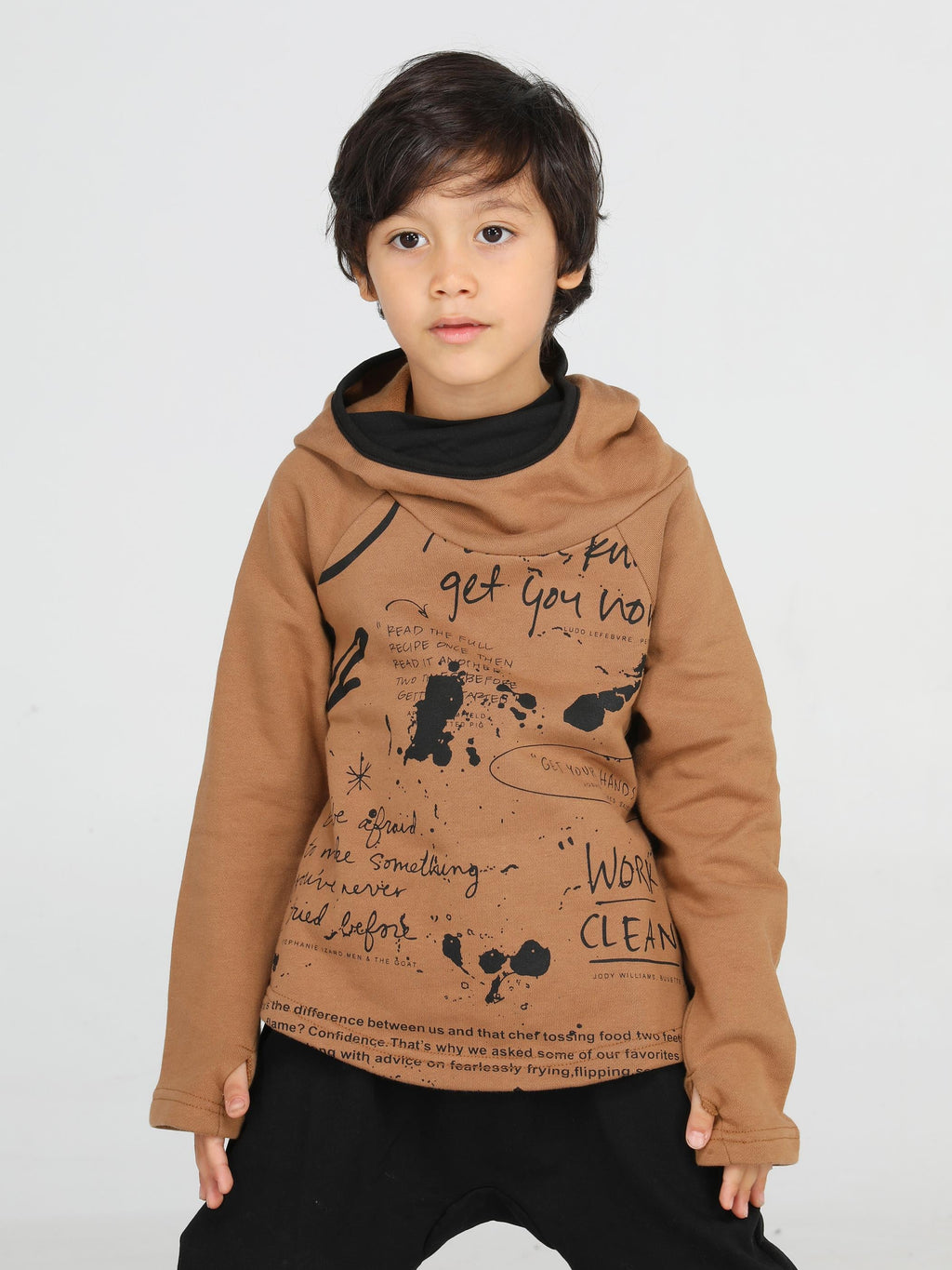 Ninja New Shape Kahve Unisex Sweatshirt - Casabony Kids