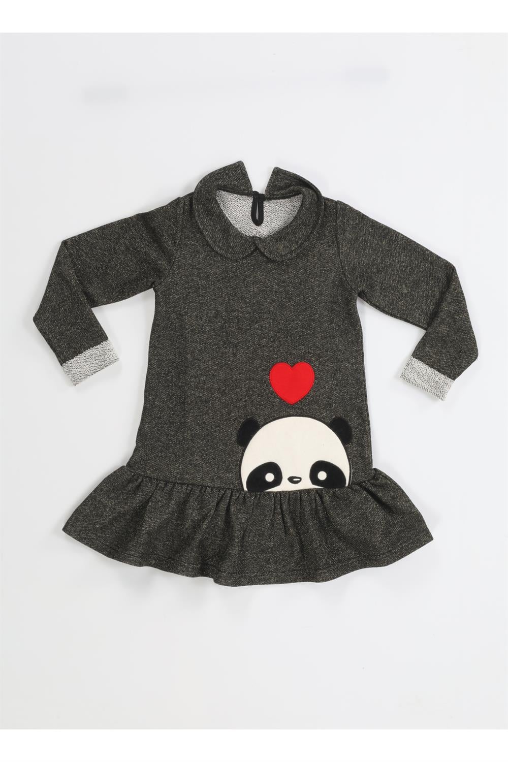 Panda Gold Simli Kız Elbise - Casabony Kids
