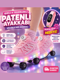 Patenli Kız Çocuk Ayakkabı PEMBE - LİLA Tak Çıkar Tekerlekler - Casabony Kids