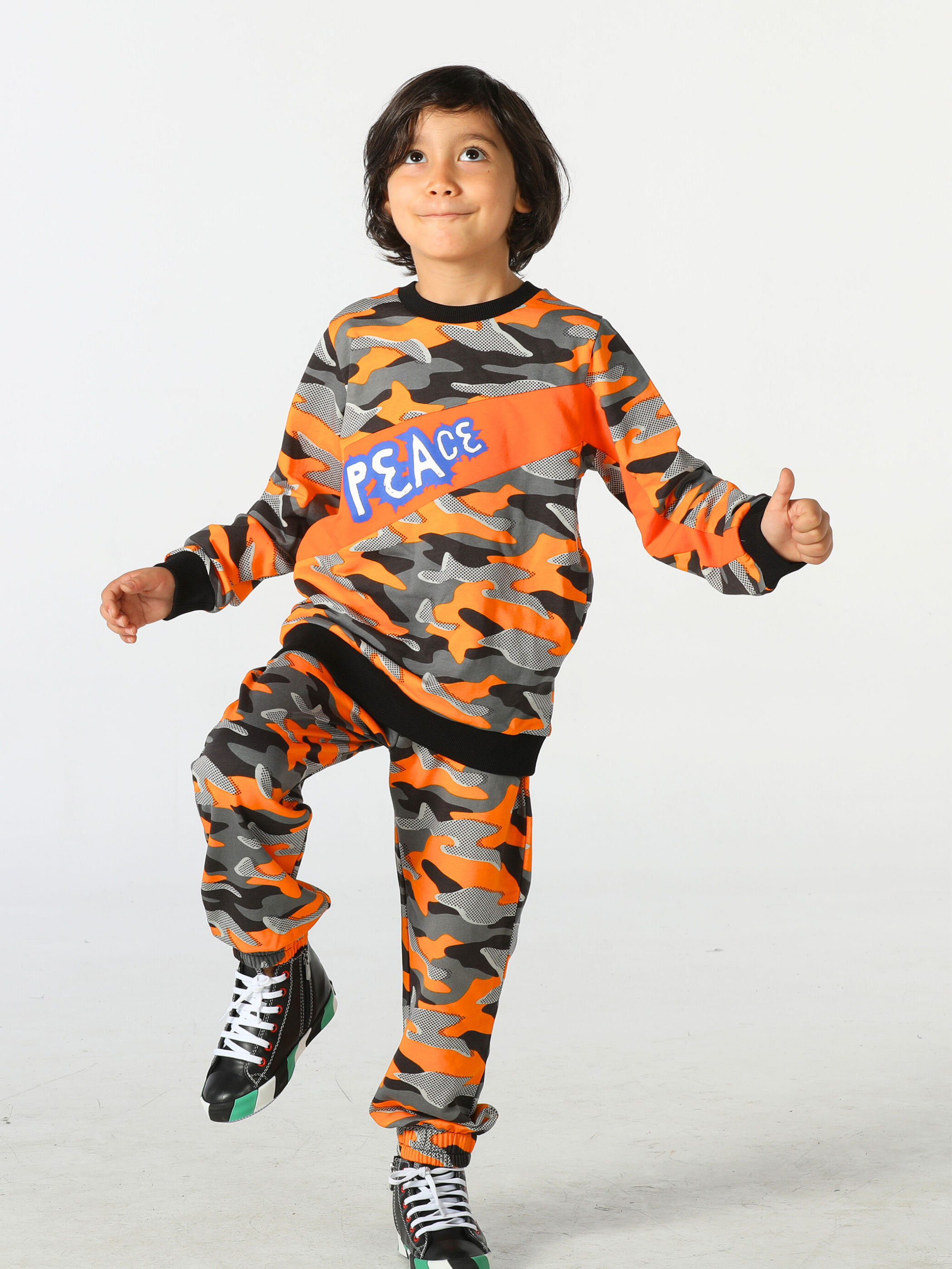 Peace Kamuflaj Eşofman Takım - Casabony Kids