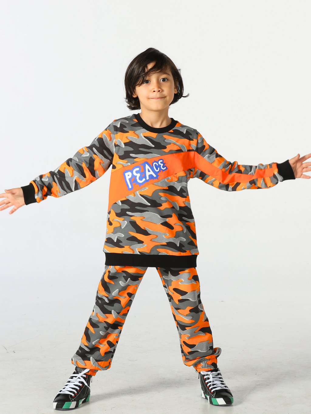 Peace Kamuflaj Eşofman Takım - Casabony Kids