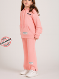 Pembe %100 Pamuk Şardonlu Kız Çocuk Eşofman Takım - Casabony Kids
