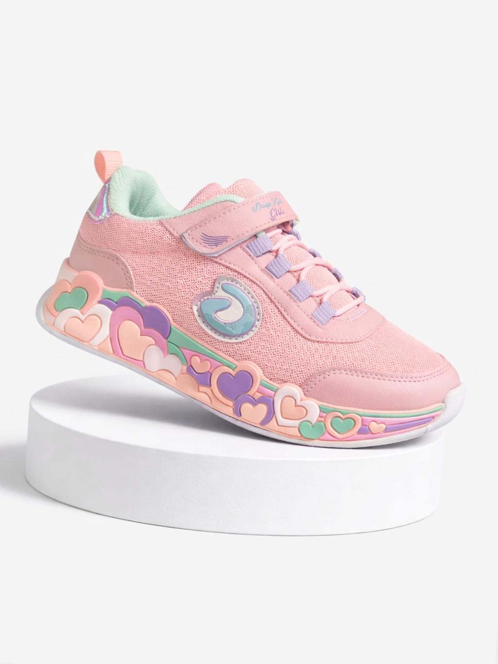 Pembe Eva Taban Hafif Ortopedik Kız Çocuk Sneaker Spor Ayakkabı - Casabony Kids