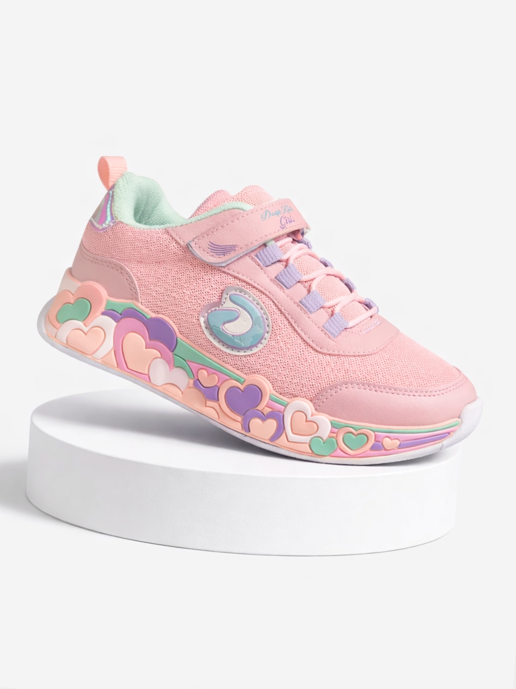 Pembe Eva Taban Hafif Ortopedik Kız Çocuk Sneaker Spor Ayakkabı - Casabony Kids