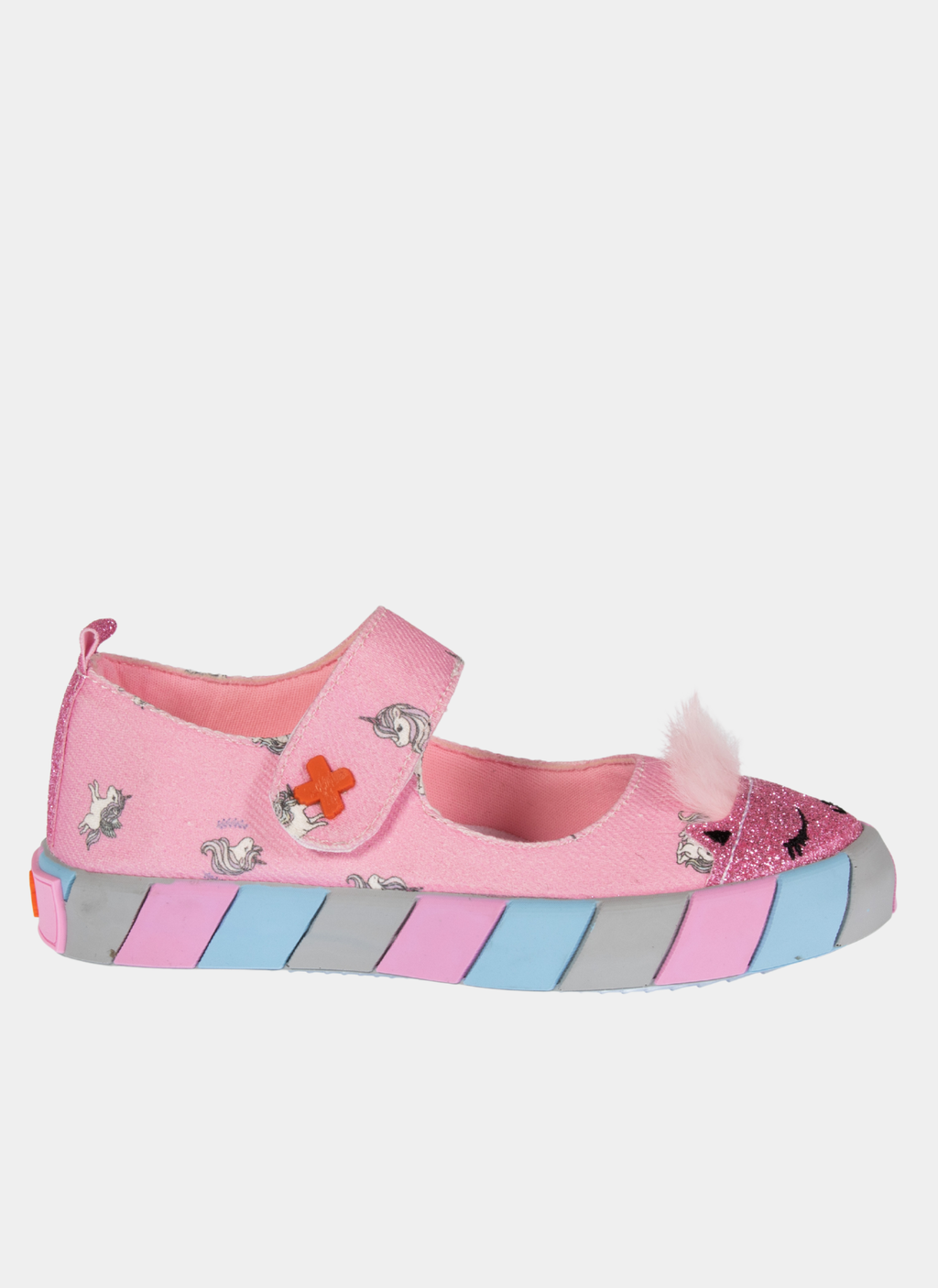 Pembe Kedi Kanvas 3D Kız Çocuk Babet - Casabony Kids