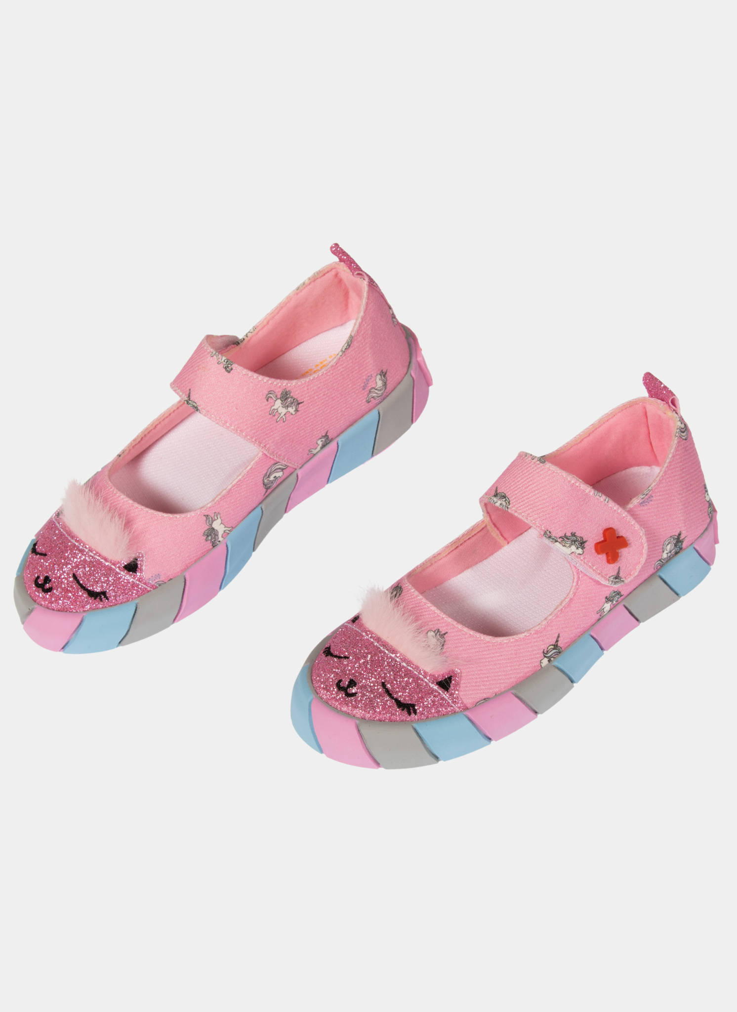 Pembe Kedi Kanvas 3D Kız Çocuk Babet - Casabony Kids