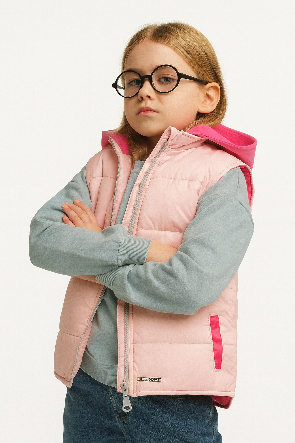 Pembe Kız Çocuk Anorak Şişme Yelek - Casabony Kids