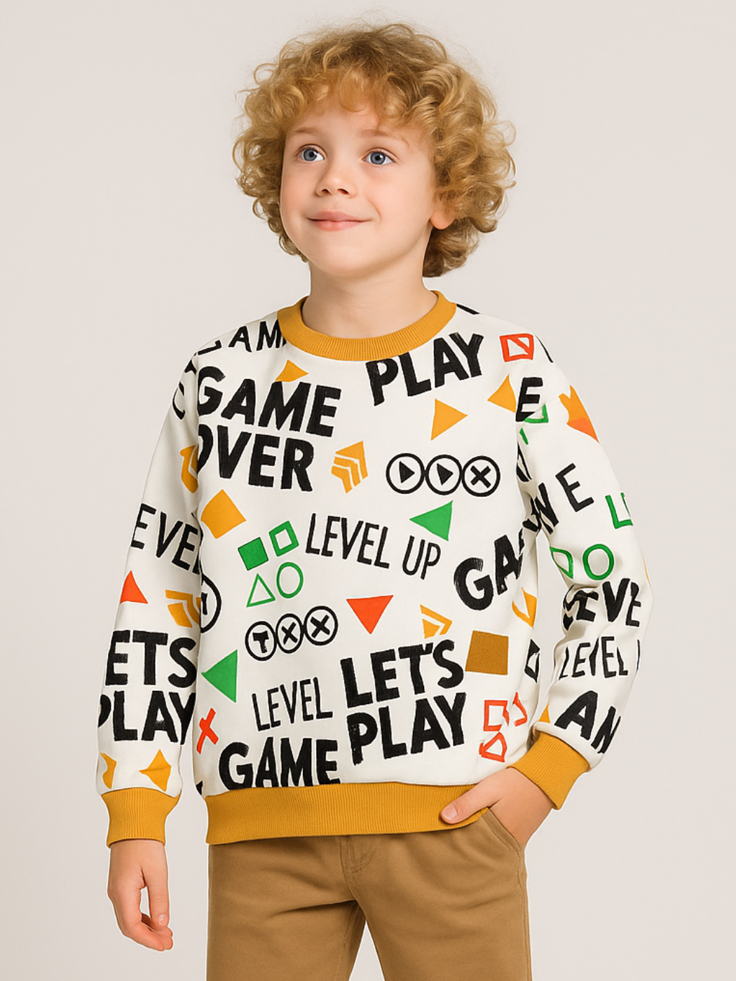 Play Erkek Çocuk Baskılı Sweatshirt - Casabony Kids