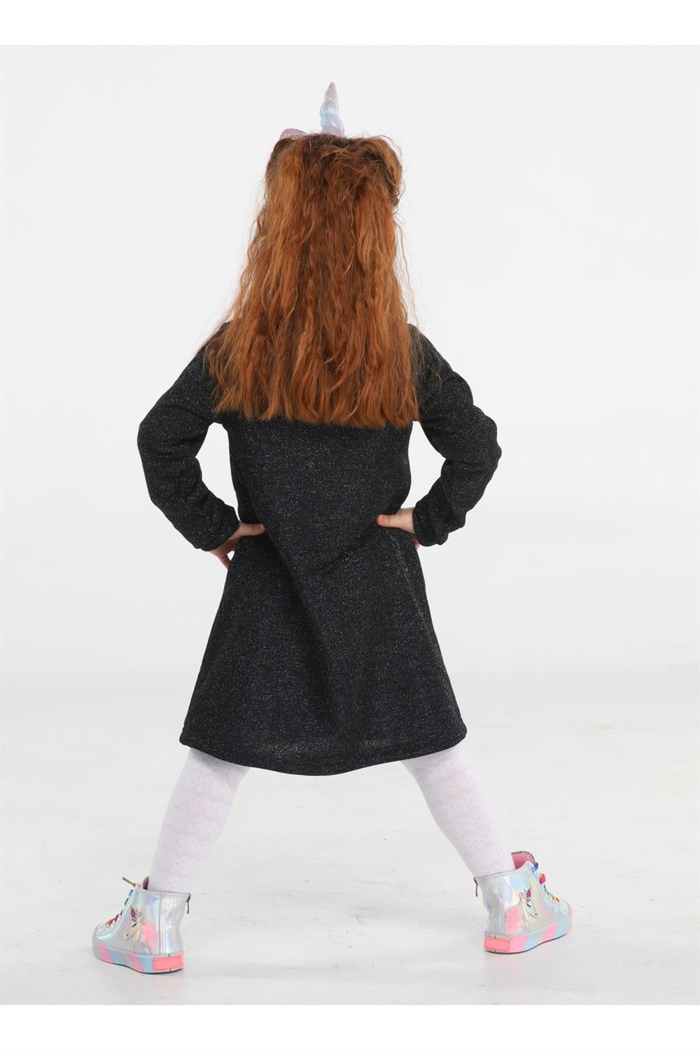 Princess Unicorn Laci Simli Kız Elbise - Casabony Kids