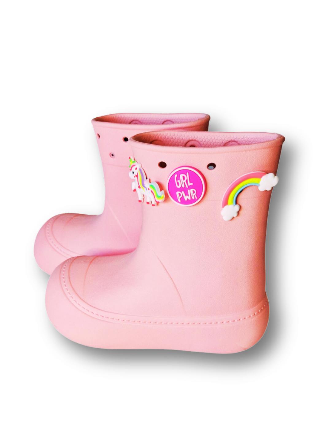 Pudra Yağmur Botu + Xo Çoraplı Set - Casabony Kids