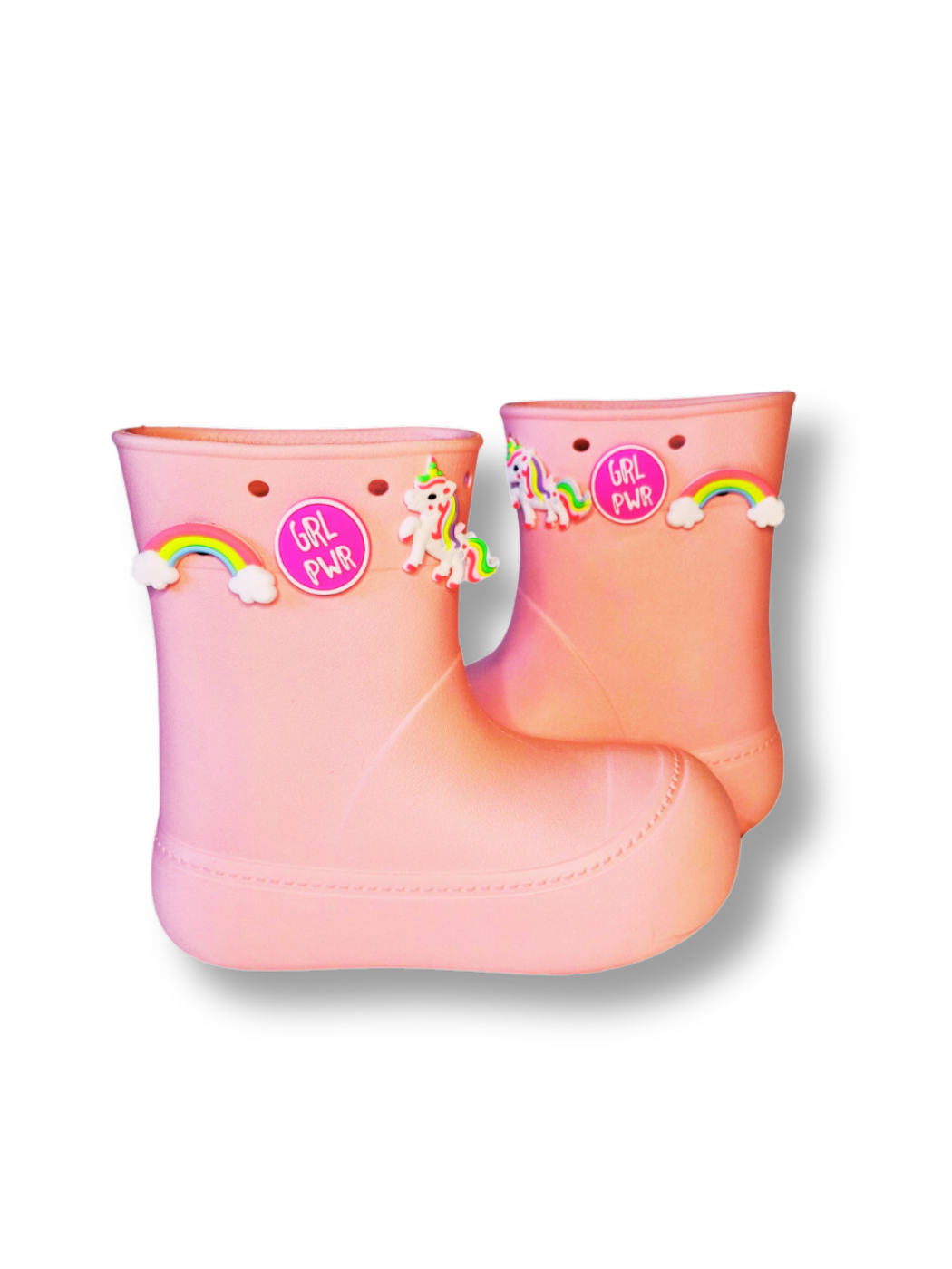 Pudra Yağmur Botu + Xo Çoraplı Set - Casabony Kids