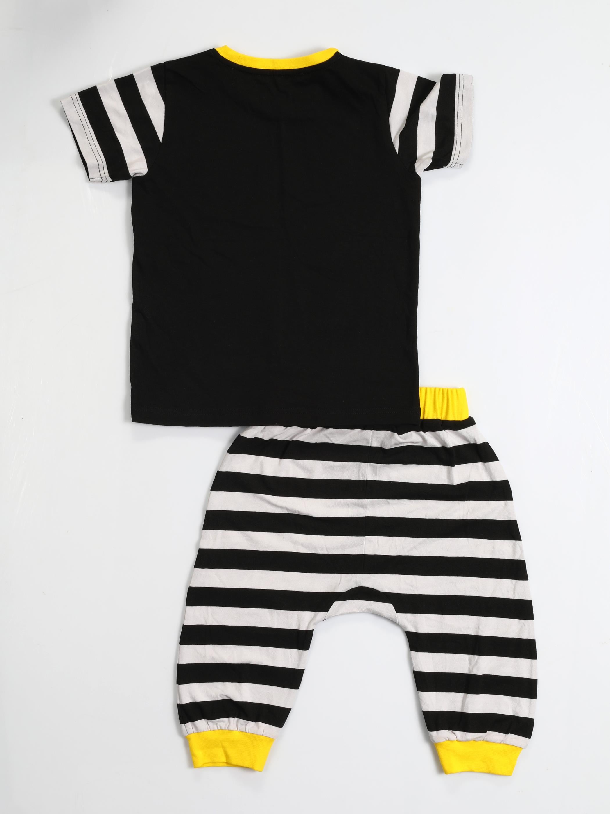 Rocker Çizgili Kapri + T-shirt Takım - Casabony Kids