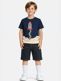 Rocket Denim Şort + T-Shirt Takım - Casabony Kids