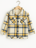 Sarı Ekose Unisex Çocuk Gömlek - Casabony Kids
