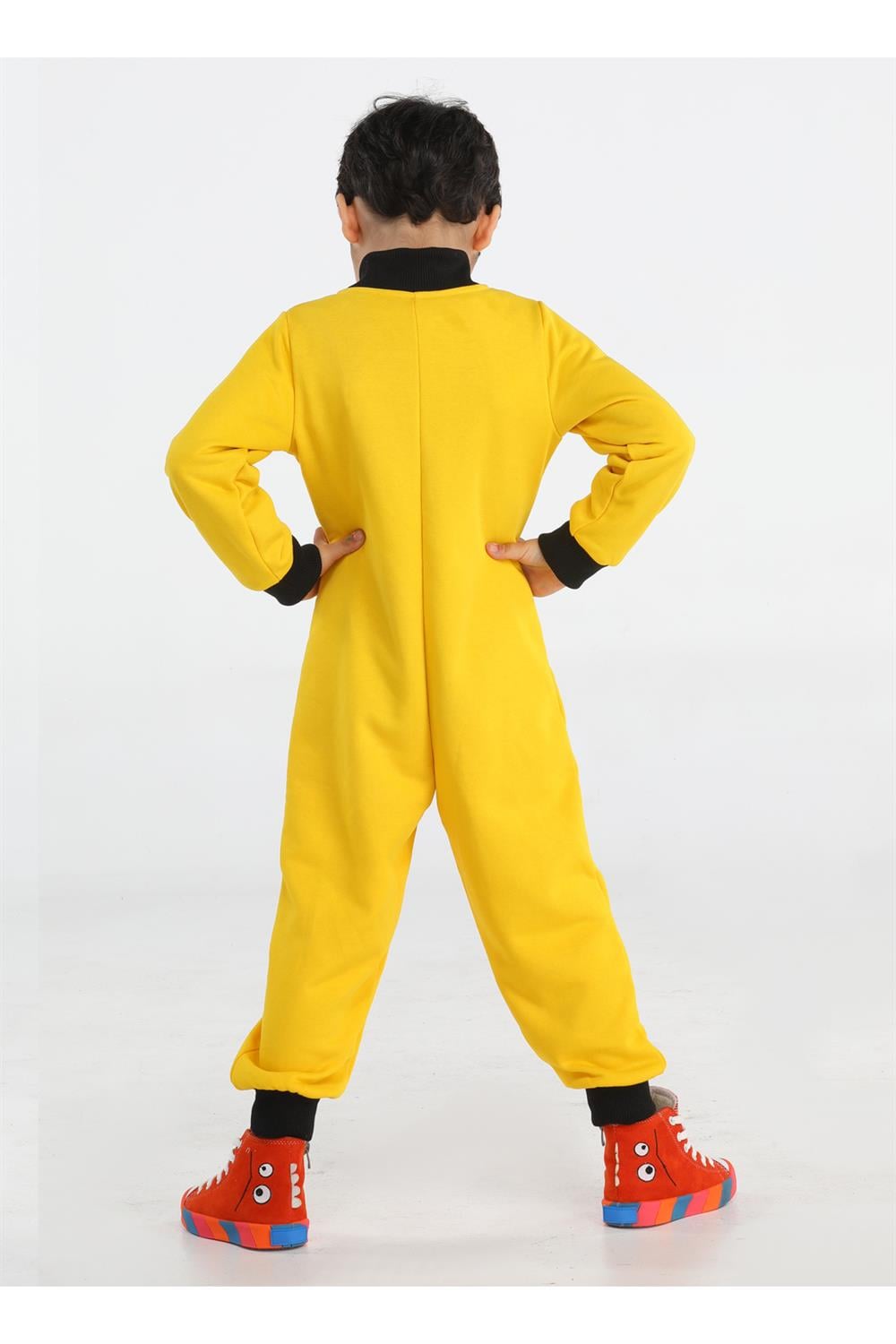Sarı Uzay Erkek Çocuk Fermuarlı Tulum - Casabony Kids