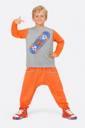 Skater Turuncu Baggy Takım - Casabony Kids