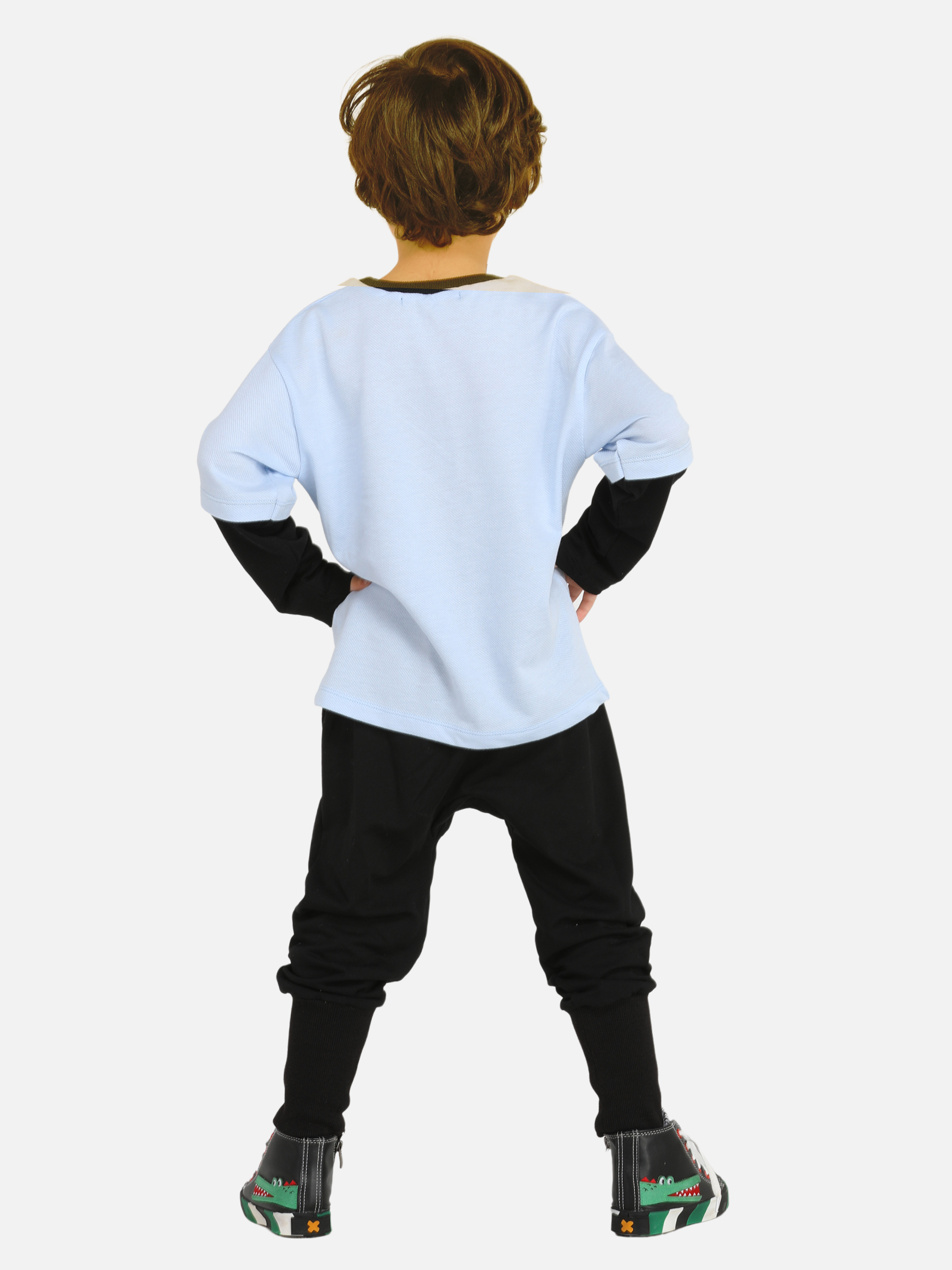 Skull Pirate Oversize T-shirt + Baggy Pantolon Takım - Casabony Kids