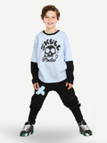 Skull Pirate Oversize T-shirt + Baggy Pantolon Takım - Casabony Kids