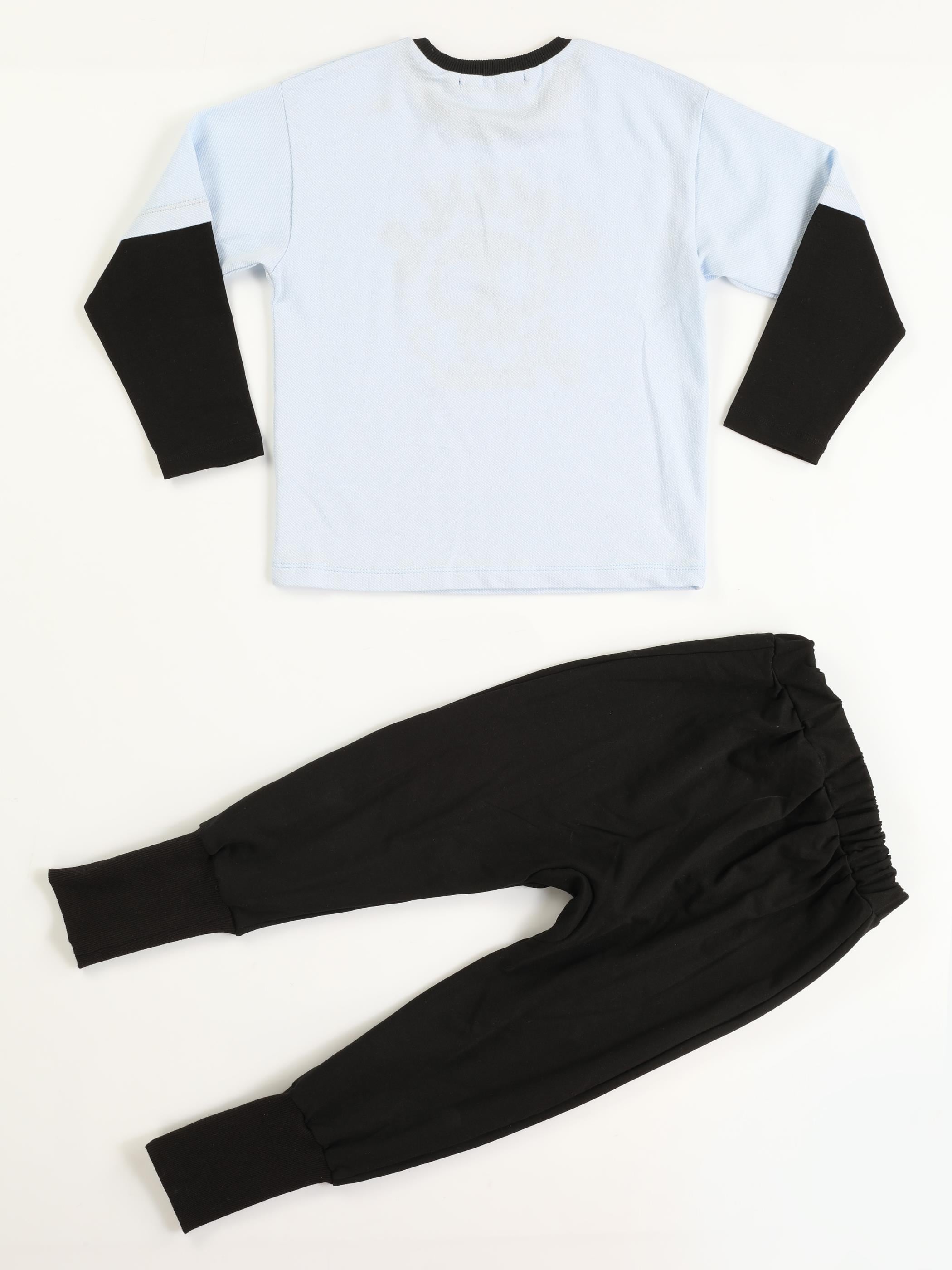 Skull Pirate Oversize T-shirt + Baggy Pantolon Takım - Casabony Kids