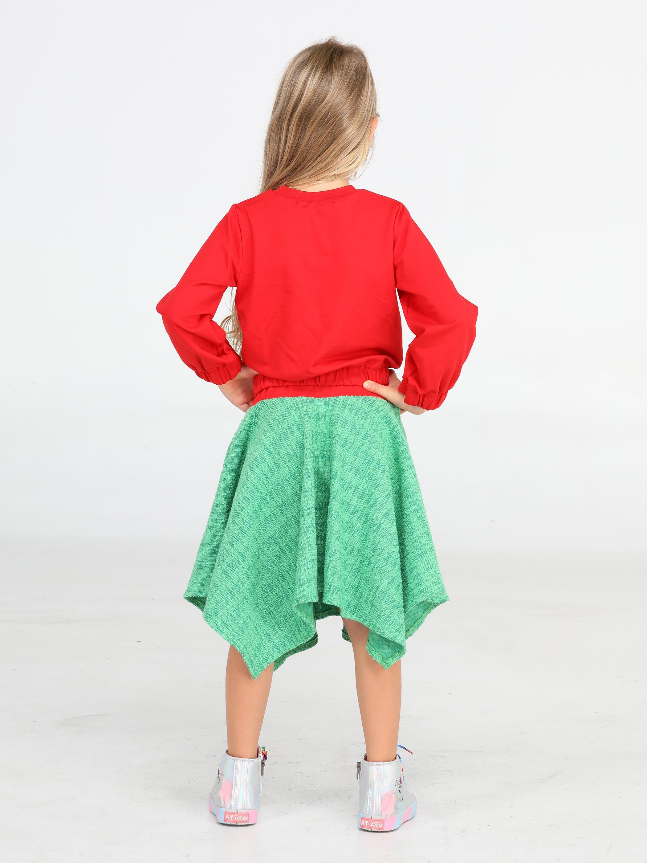 Snow Cute Kız Çocuk Etek + Sweatshirt Takım - Casabony Kids
