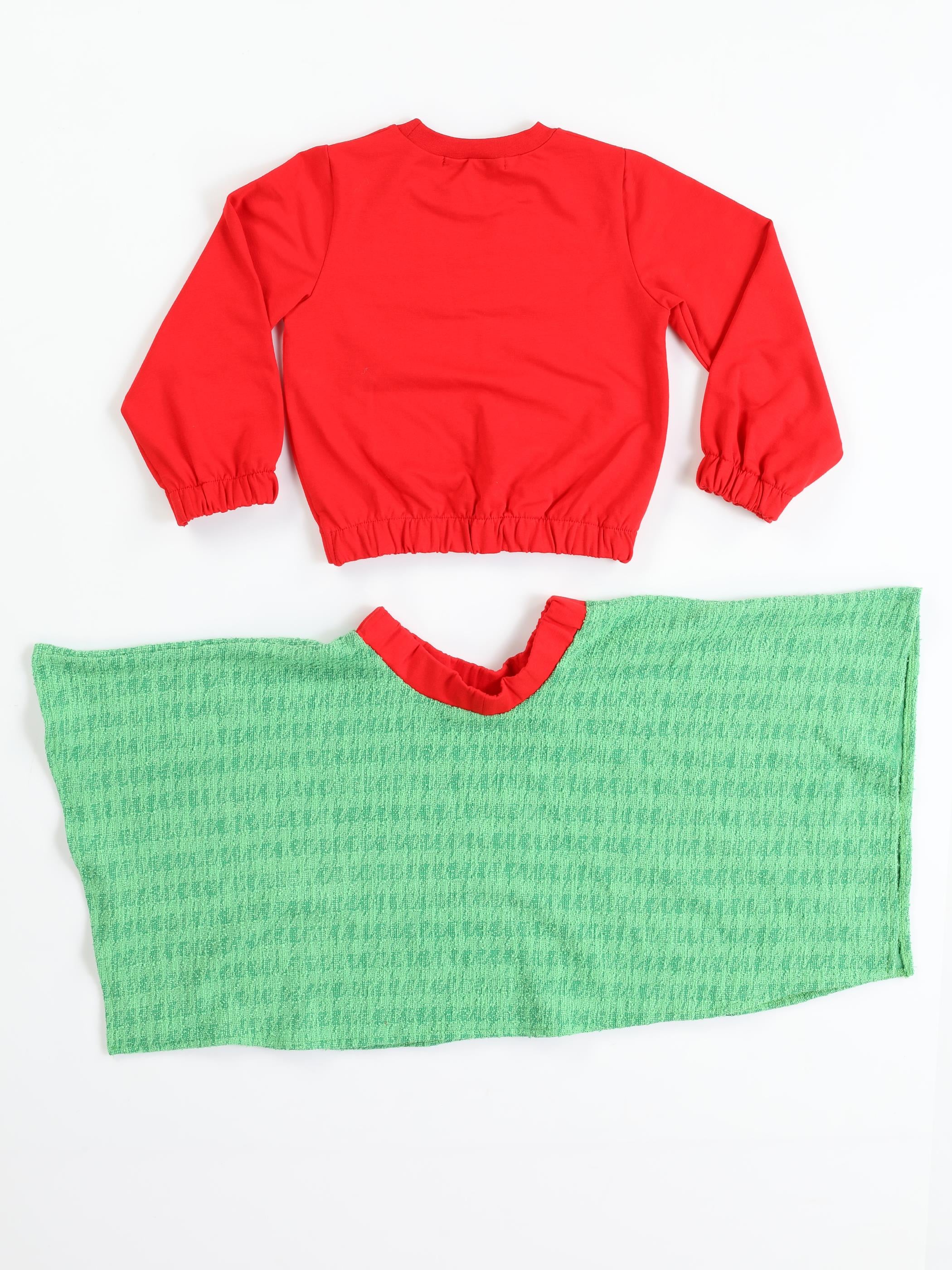 Snow Cute Kız Çocuk Etek + Sweatshirt Takım - Casabony Kids