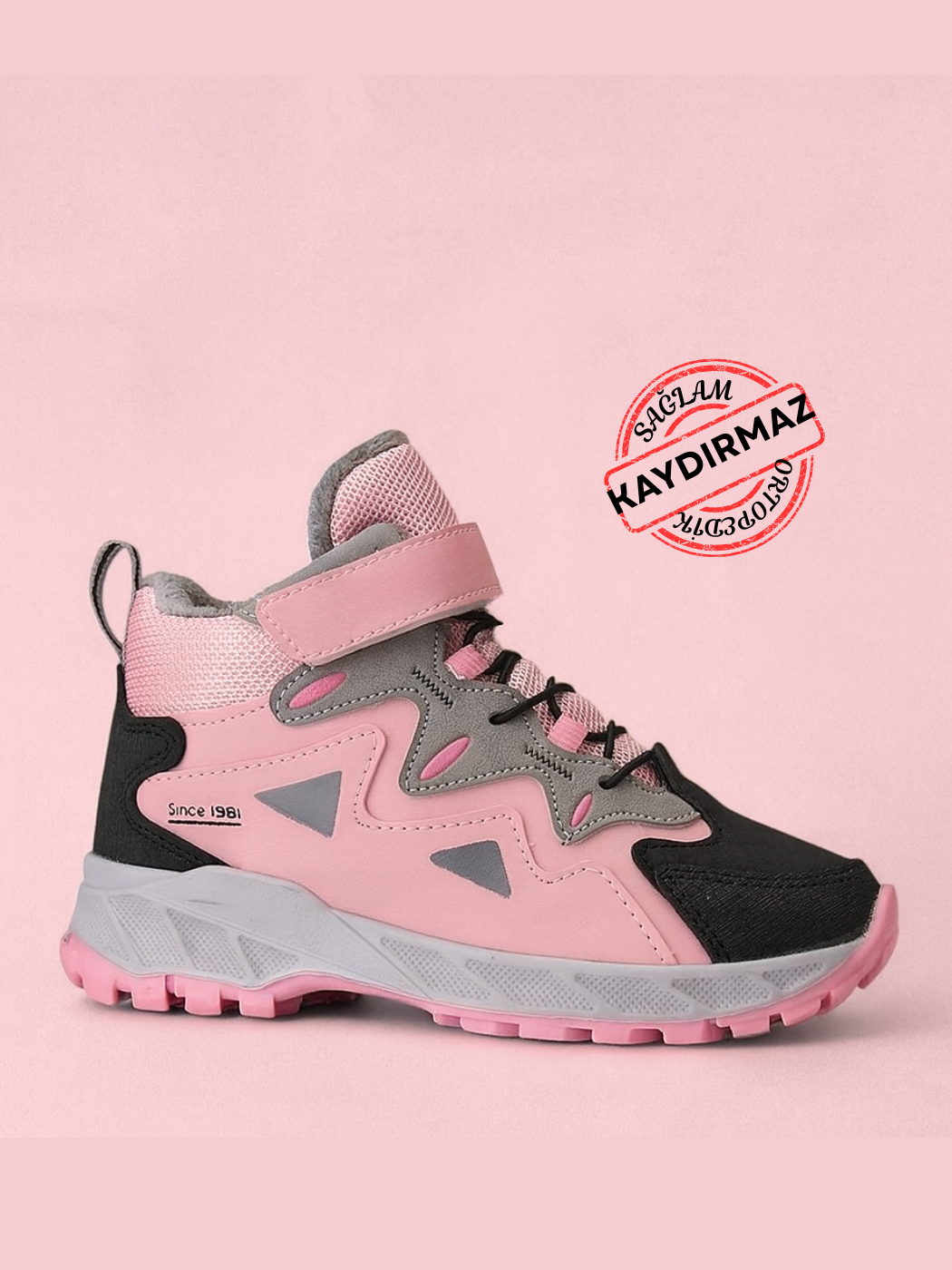 Pembe Outwear Konçlu Kız Çocuk Sneakers - Casabony Kids
