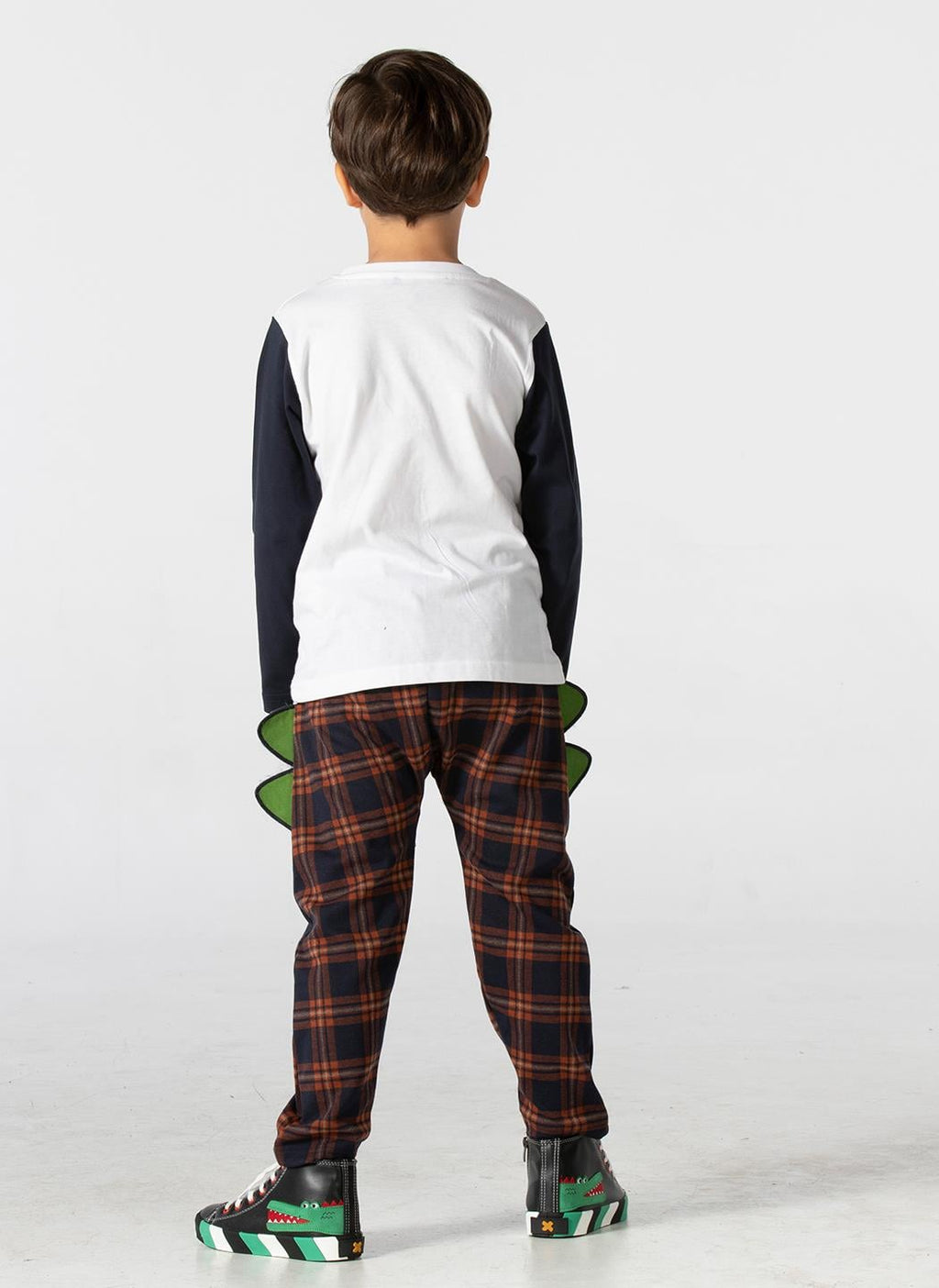 Some Noise Ekose Pantolon + T-shirt Takım - Casabony Kids